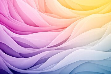 Obraz premium A colorful, abstract background with a rainbow of colors. The background is a mix of pink, blue, and yellow. The colors are vibrant and lively, creating a sense of energy and excitement