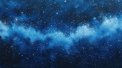 Obraz premium beautiful watercolor night sky filled with stars and cosmic elements