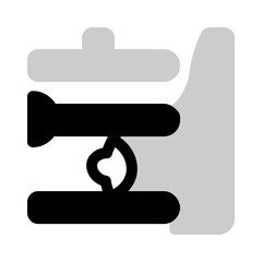 breast cancer detection tool icon with bulk style, perfect for user interface projects