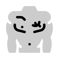 man breast cancer surgery icon with bulk style, perfect for user interface projects