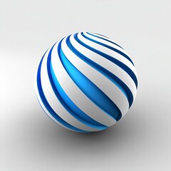 Obraz premium 3D Line Art Globe Logo for Creative Branding