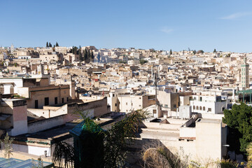 Landscape of Fez Medina in Morocco