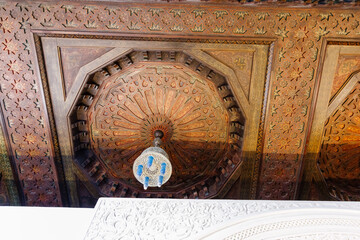 detail of ceiling in Moroccan riad