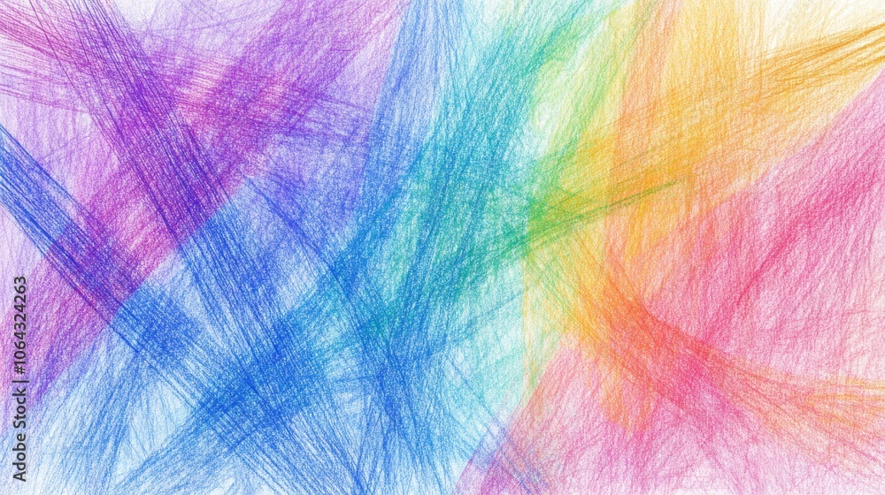 Poster Rainbow gradient spectrum on white backdrop, vibrant and smooth transition abstract design background template for creative projects
