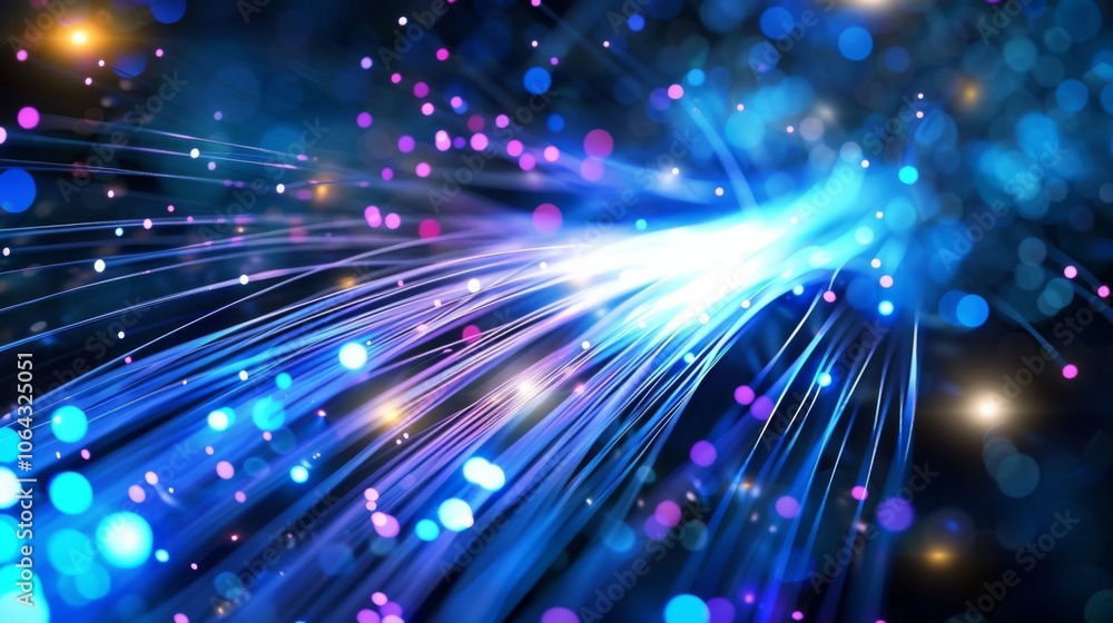 Poster exploring fiber optic connection networks in technology