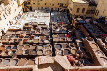 Chouara Tannery in Fes Morocco