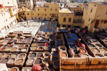 Chouara Tannery in Fes Morocco