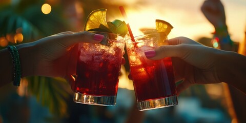 Celebratory Tropical Cocktails