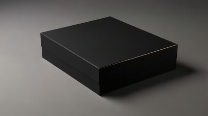 Elegant Black Square Box Mockup for Logo Display – AI Generated Images