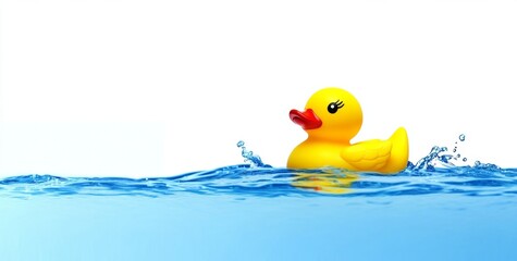 The classic rubber duck is a favorite bathing companion for kids.