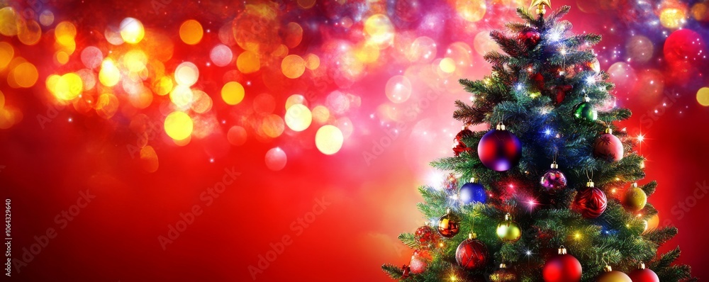 Poster bokeh lights create a magical atmosphere in the background.