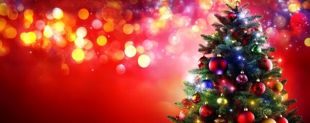 Bokeh lights create a magical atmosphere in the background.