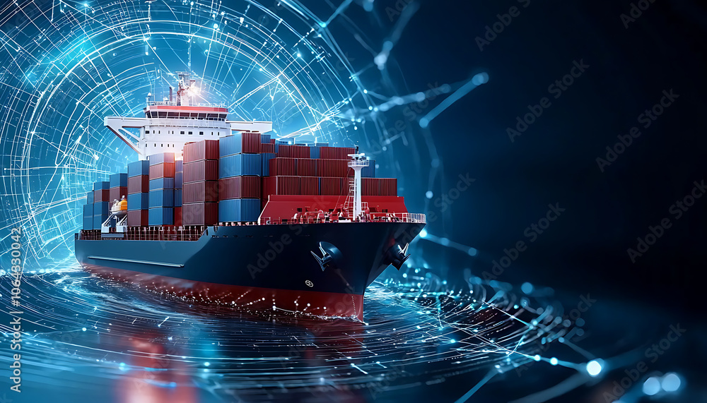Aufkleber optimize digital supply chain efficiency by implementing data overlay technology on cargo ships