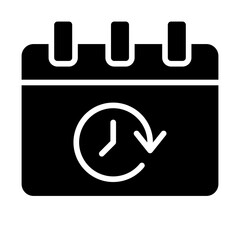 Backup Schedule Solid Icon