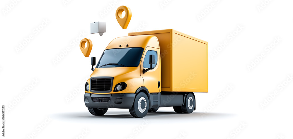 Poster optimize your delivery operations with real-time logistics tracking on digital maps for enhanced eff
