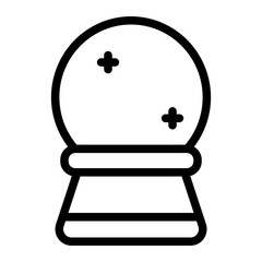 Crystal Ball Line Icon