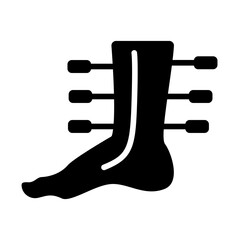 Foot Acupuncture Solid Icon
