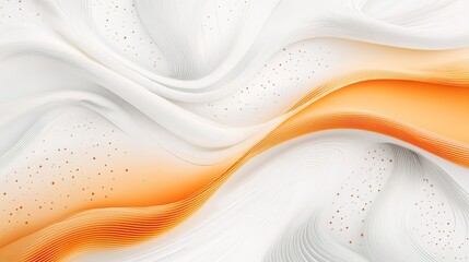 Abstract Wave Pattern Background Design with Gradient Blends in White, Orange, and Soft Pastel Hues, Featuring Smooth Curves and Flowing Motion for a Modern, Soothing Aesthetic.