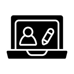 Laptop Profile Solid Icon