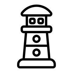 Lighthouse Line Icon