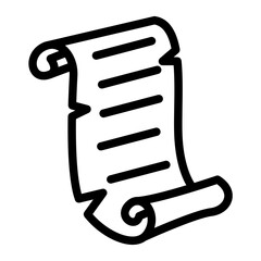 Old Scroll Line Icon
