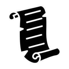 Old Scroll Solid Icon