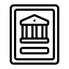 Online Banking Line Icon