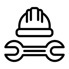 Safety Helmet Line Icon