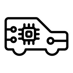 Smart Car Line Icon