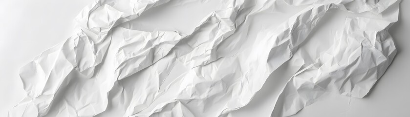 Fototapeta premium Abstract Texture of Crumpled White Paper