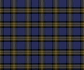Plaid fabric pattern, blue, green, black, modern luxury seamless for textiles, and for designing clothes, skirts, pants or decorative fabrics. Vector illustration.