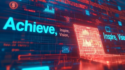 Achieve, Inspire, Vision Laptop