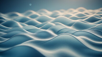 Abstract blue wave pattern with light and shadow play, resembling a calm sea.