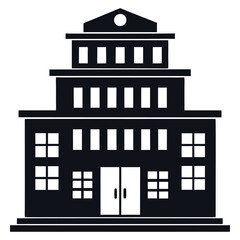 Fototapeta premium vector silhouette police station and police