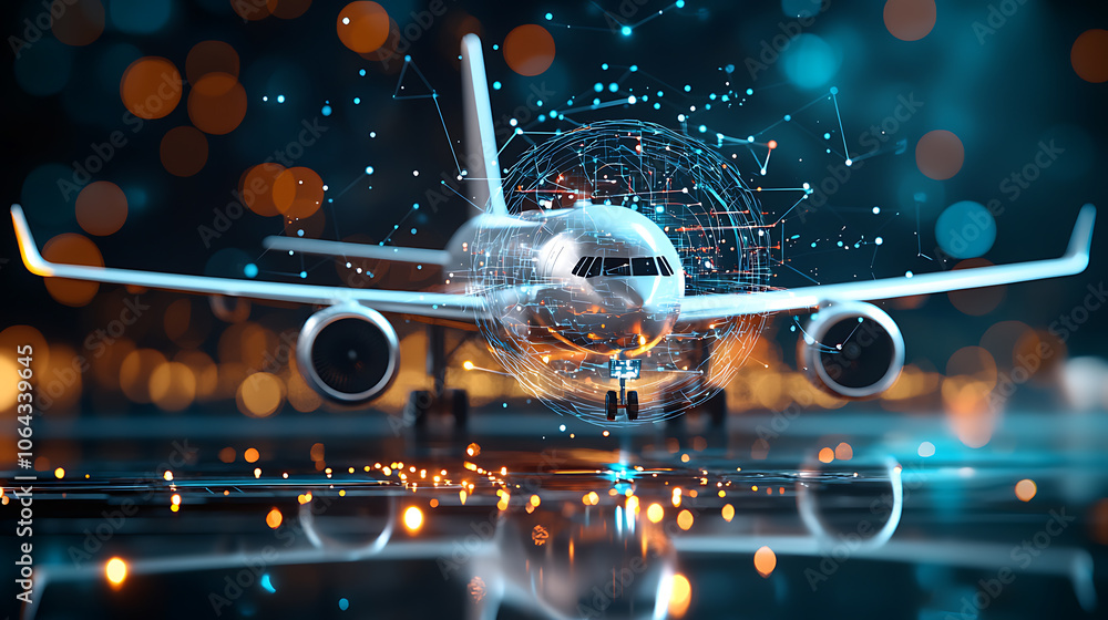 Poster optimize airplane cargo loading processes to reduce logistics costs and enhance efficiency in transp