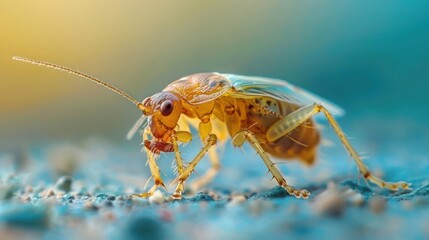 Fototapeta premium A close-up photo of an insect with a focus on its details.