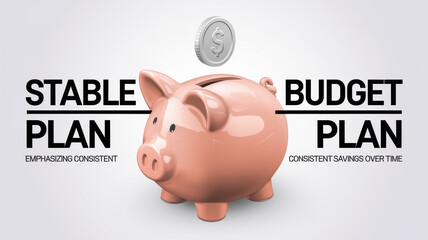 piggy bank representing stable budget plan for consistent savings
