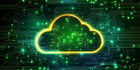 Cloud computing technology connecting digital devices and networks