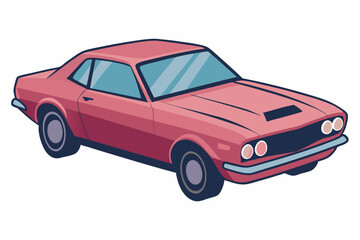 Model of car isolated over a white background vector illustration 