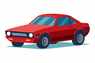 Model of car isolated over a white background vector illustration 