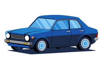 Model of car isolated over a white background vector illustration 