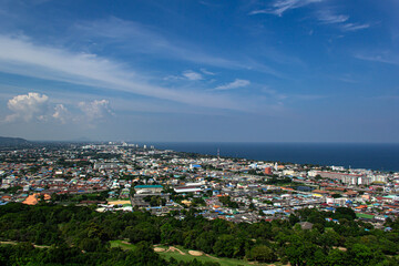 Fototapeta premium Scenic view Hua-Hin beach,Prachuap Khiri Khan.