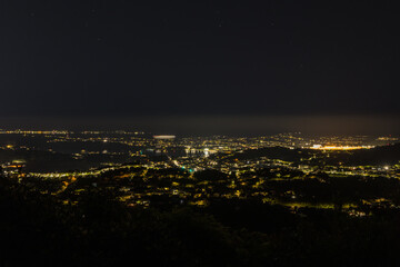 ニュージーランド　ウェリントンにある風車の丘から見える夜景