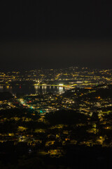 ニュージーランド　ウェリントンにある風車の丘から見える夜景