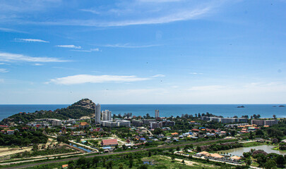 Obraz premium Scenic view Hua-Hin beach,Prachuap Khiri Khan.