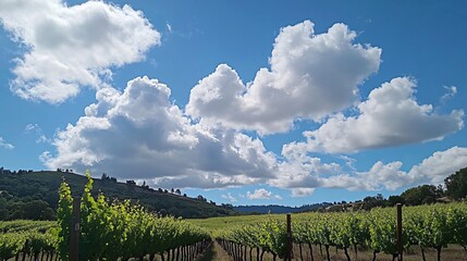 Fototapeta premium Sunny Day in the Vineyard