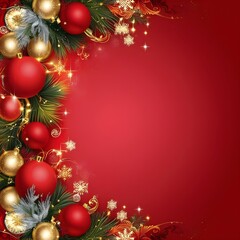 red background for christmas and new year