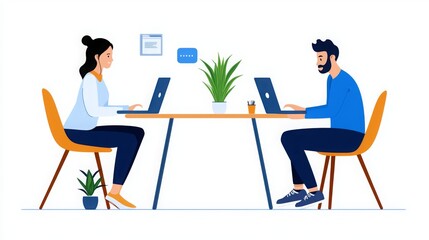 People Working Remotely with Laptops in Coffee Shop