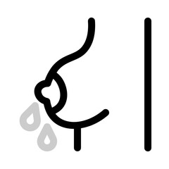 dripping breasts icon with duoline style, perfect for user interface projects