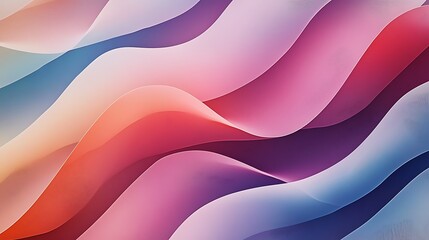 Abstract background with colorful wavy lines in a gradient of red, pink, blue, and purple.
